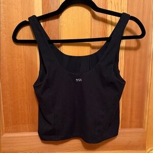 DSG Black Women's Athletic Tank Top with Built in Sports Bra